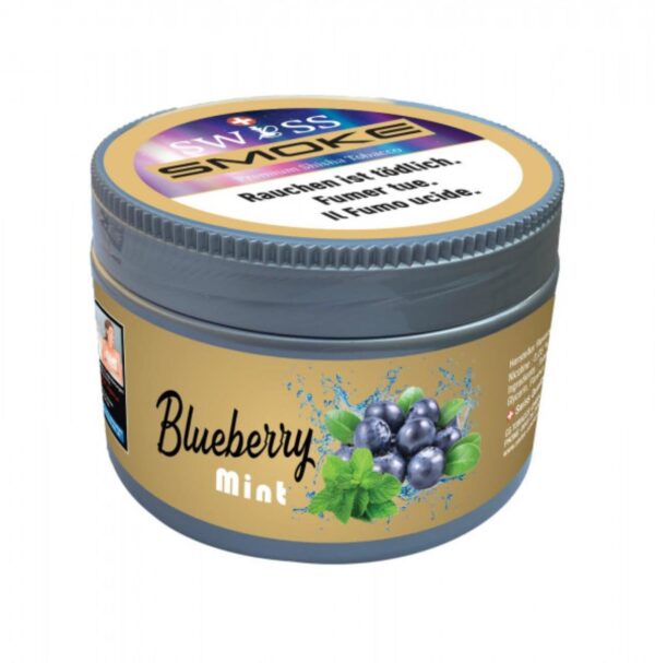 Swiss Smoke Shisha Tabak – Blueberry Mint 200g