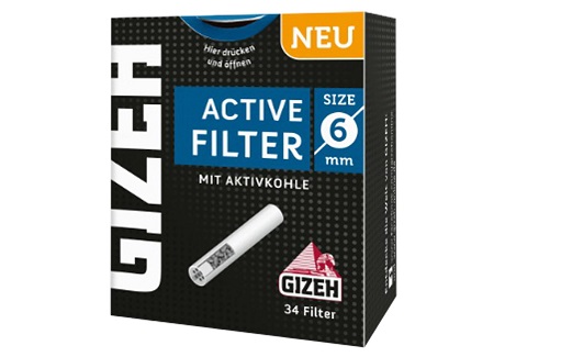 GIZEH Aktivkohle Filter 6mm