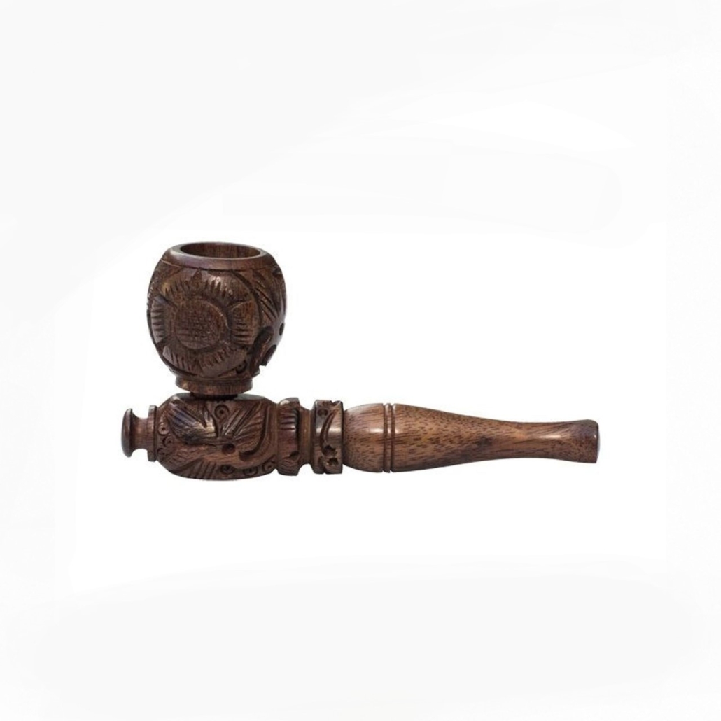 Kulu Carved Shotgun Pipe, Screwable 10 cm